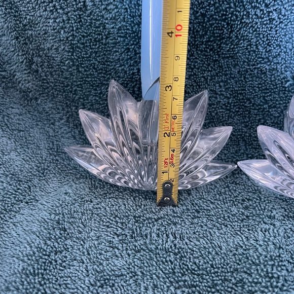 SET OF 2 GLASS TAPER CANDLE HOLDERS- MIKASA- VINTAGE - Picture 4 of 9